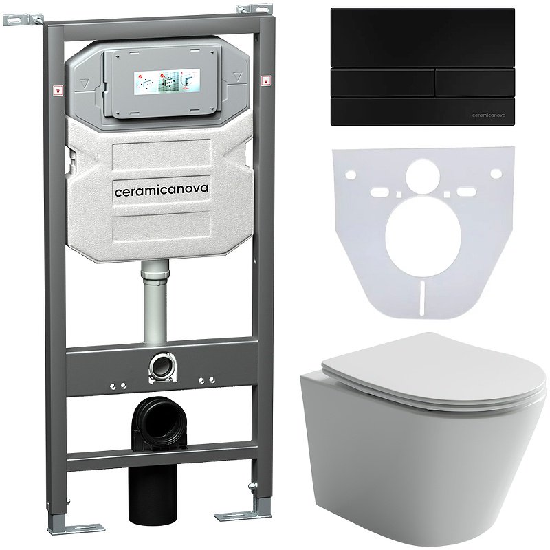 Ceramicanova унитаз с инсталляцией CN6000_1002B_1000, санфарфор