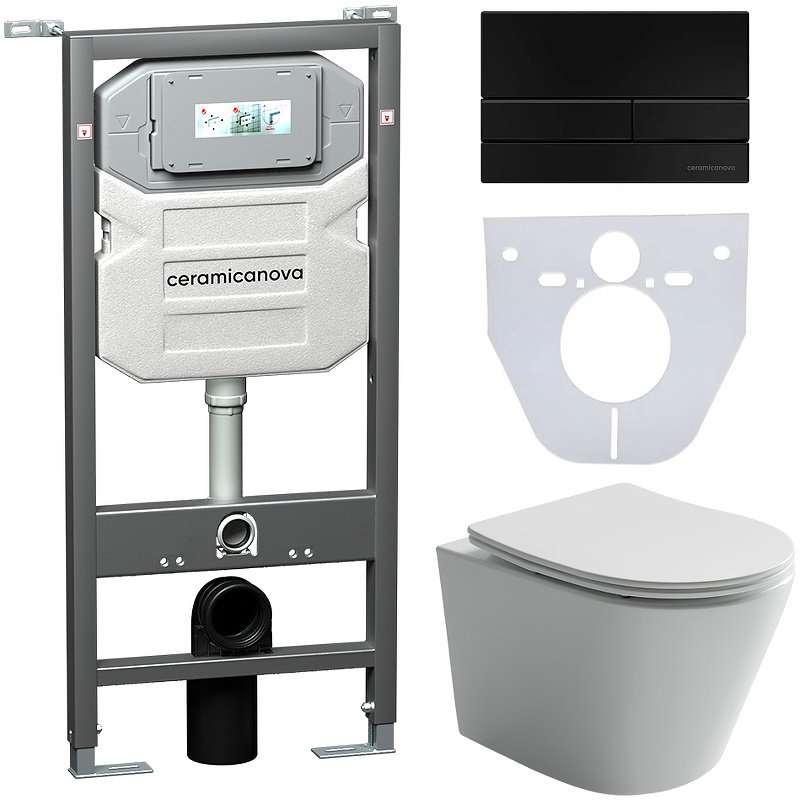 Унитаз Ceramicanova CN6000_1002B_1000 с инсталляцией белый купить,556901