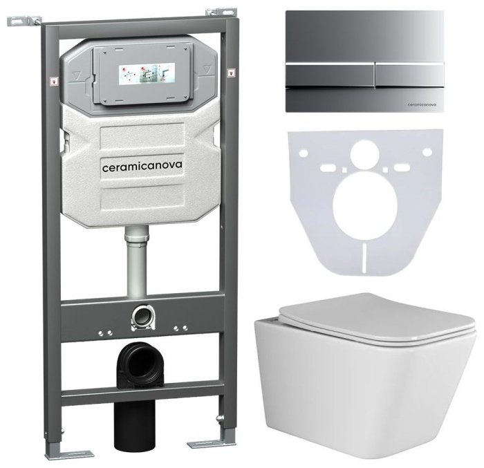 Унитаз Ceramicanova Metric с инсталляцией белый купить,NaN