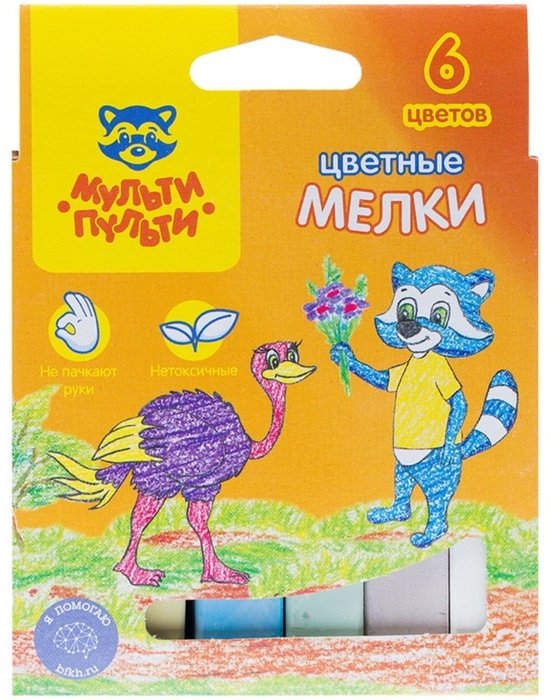 Мульти-Пульти мел сухой сечение квадратное 6 шт купить,NaN