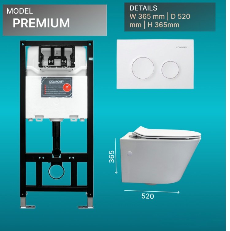 Comforty унитаз с инсталляцией Premium, санфарфор