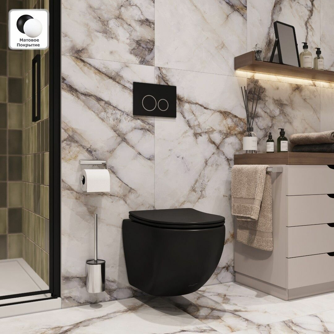 Унитаз Cerruti CT10016 черный купить,186463