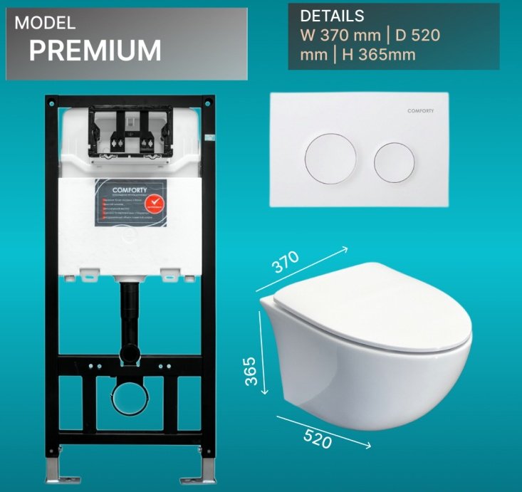 Comforty унитаз с инсталляцией Premium, санфарфор