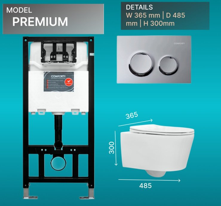 Comforty унитаз с инсталляцией Premium, санфарфор