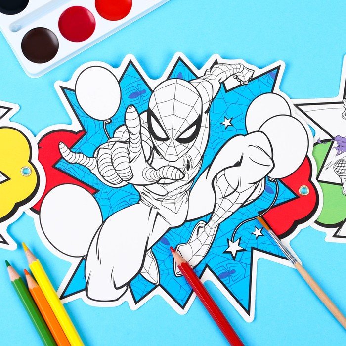 Растяжка Marvel Человек-паук С Днем Рождения купить,NaN