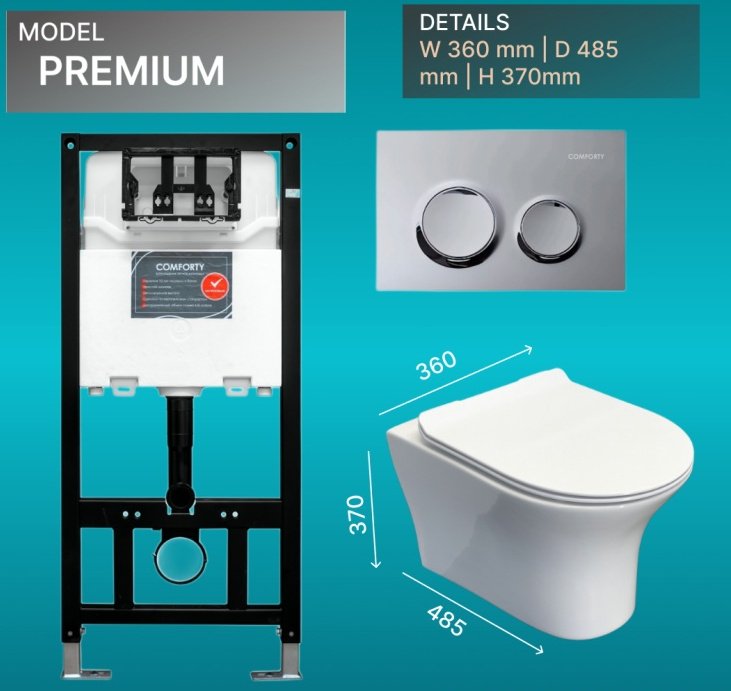 Comforty унитаз с инсталляцией Premium, санфарфор