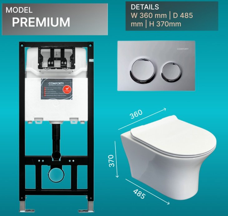 Comforty унитаз с инсталляцией Premium, санфарфор
