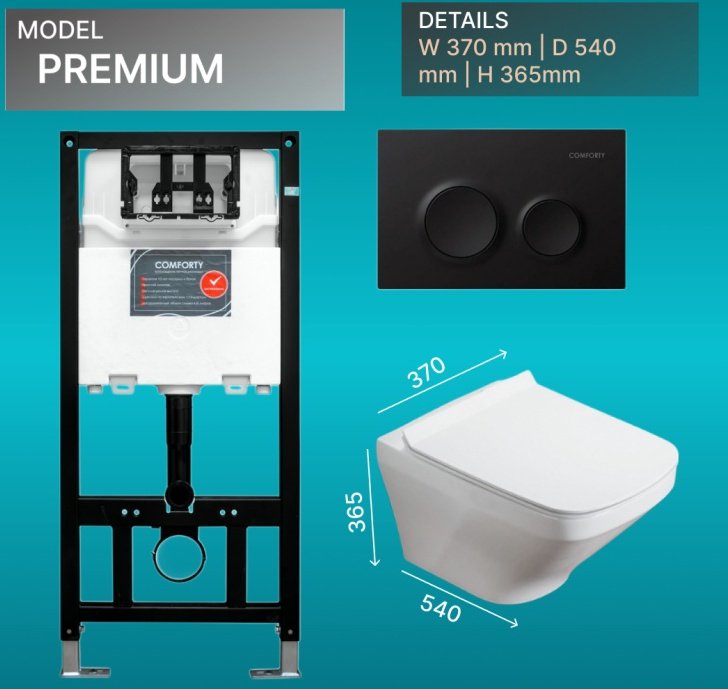 Comforty унитаз с инсталляцией Premium, санфарфор