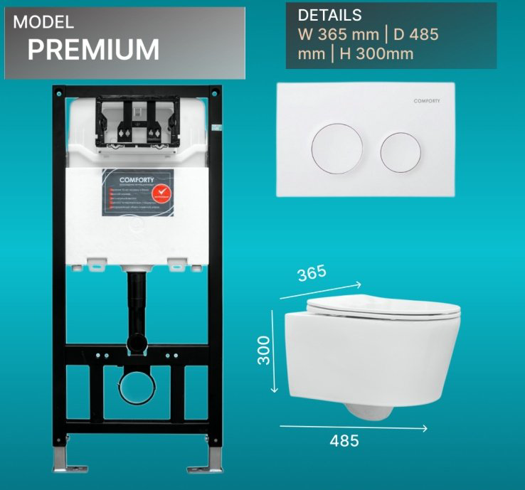 Comforty унитаз с инсталляцией Premium, санфарфор