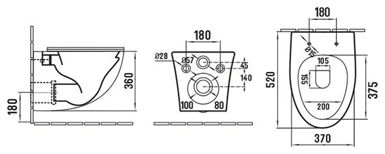 Унитаз Comforty 107 с инсталляцией белый