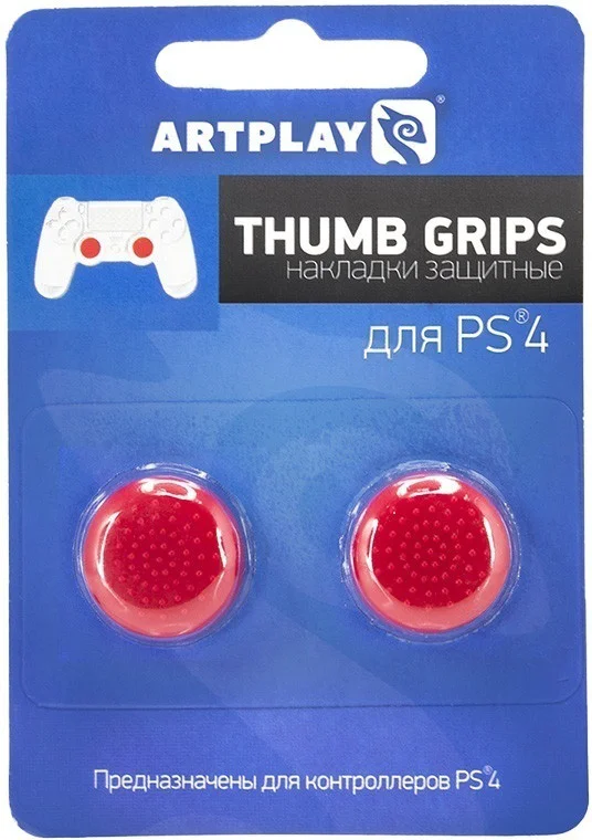 Накладки Artplays Thumb Grips для PS4 2 шт красные