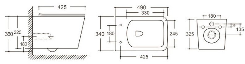 Унитаз Cerruti CT10479 белый купить,NaN