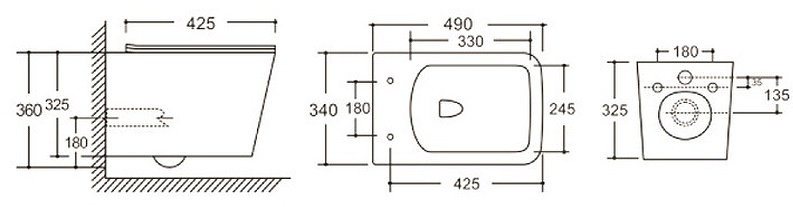 Унитаз Cerruti CT10479 белый купить,NaN