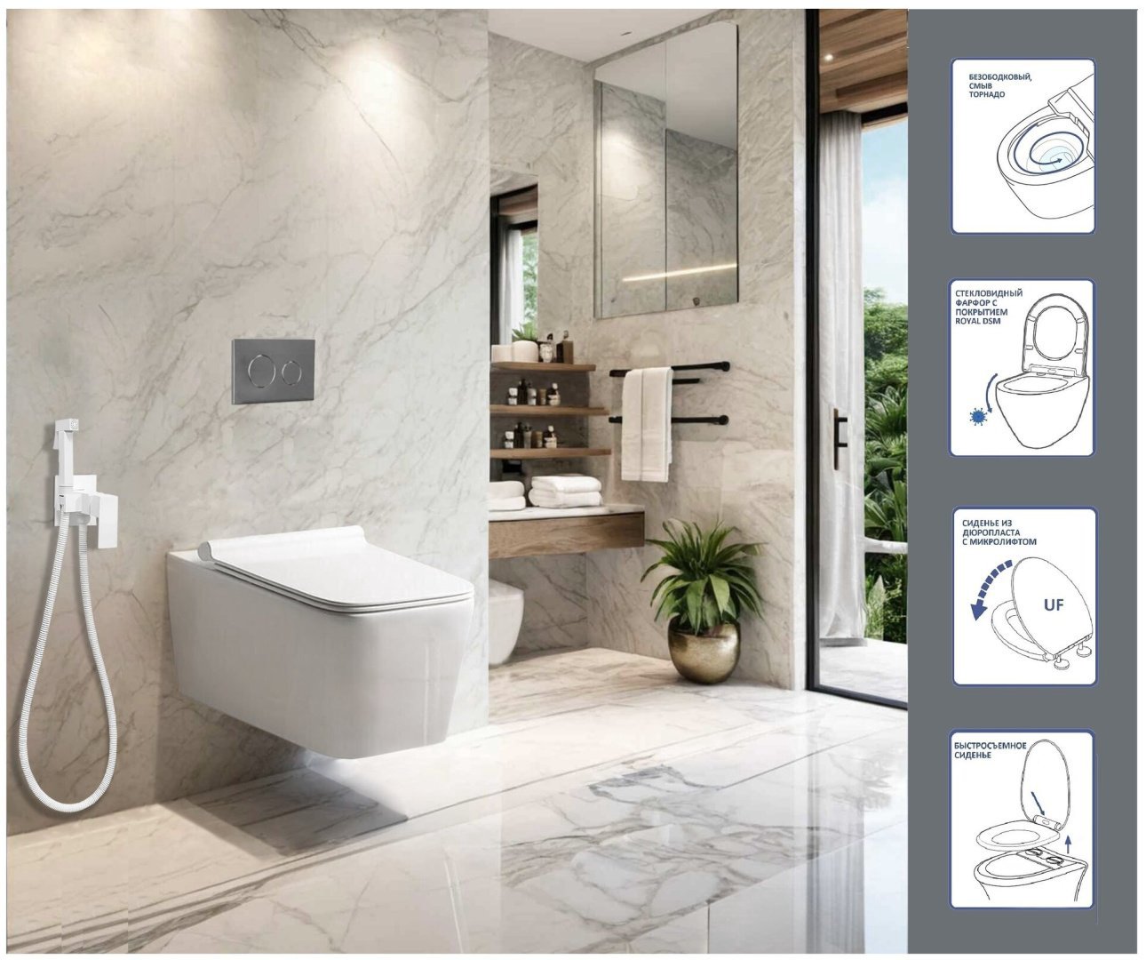 Унитаз Cerruti CT10583 белый купить,NaN