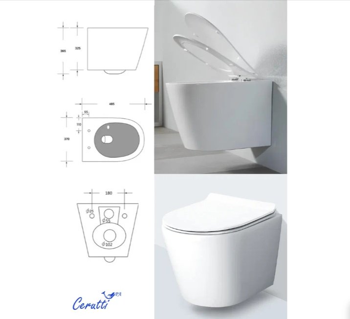 Унитаз Cerruti CT11101 белый купить,NaN