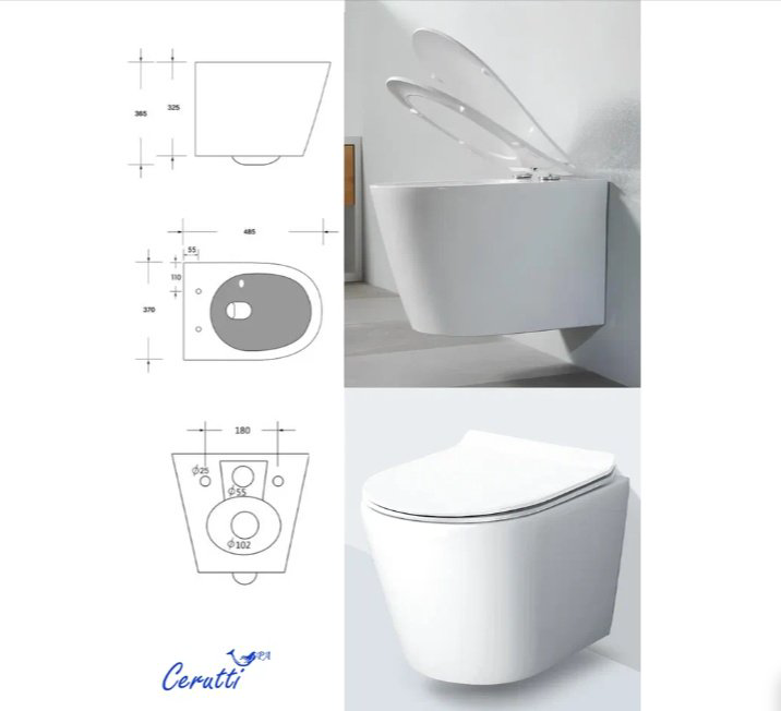 Унитаз Cerruti CT11101 белый купить,NaN