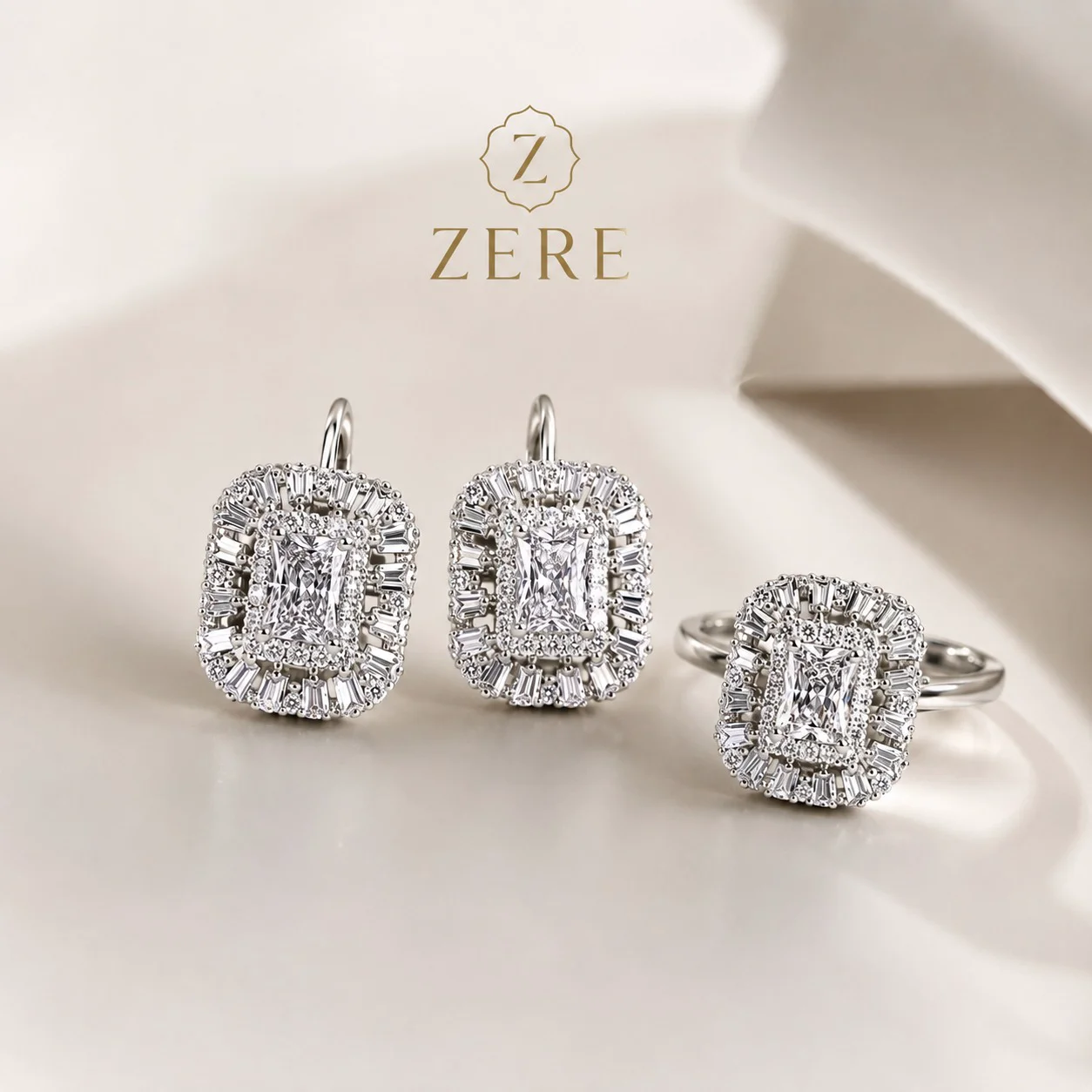 Комплект украшений Zere ZR070705 серебро 6.8гр 18р купить,74600