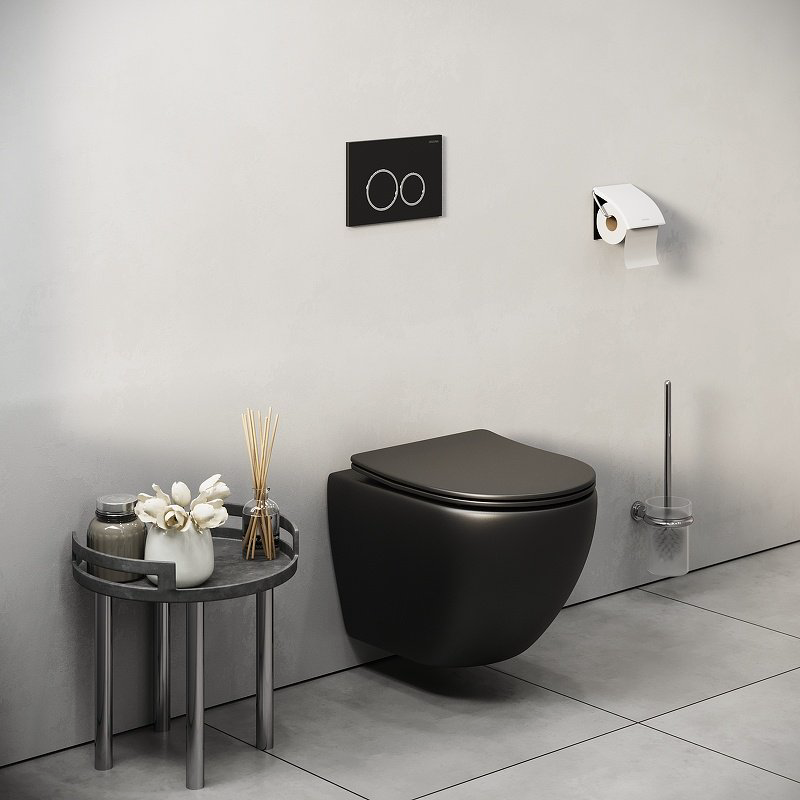 Унитаз Grossman 97.4455BMSQ.01.210 с инсталляцией черный купить,NaN