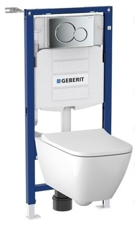 Унитаз Geberit 500.300.21.S с инсталляцией белый