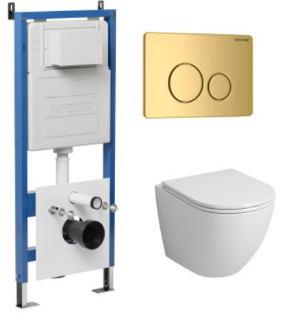 Унитаз Grossman 97.4455SQ.05.30M с инсталляцией белый купить,NaN