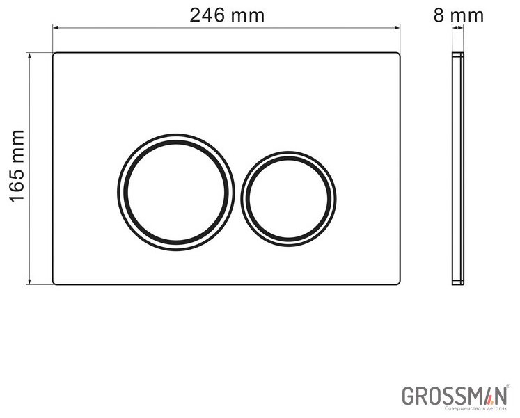 Унитаз Grossman GR-4440BMS с инсталляцией черный