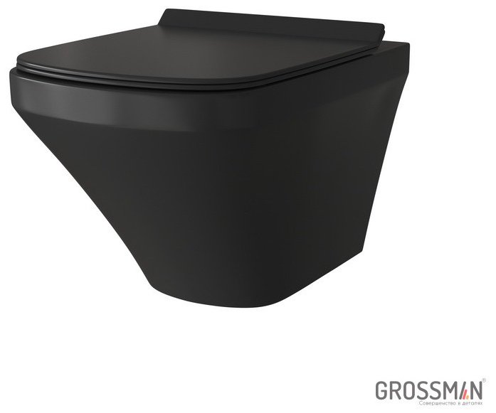 Унитаз Grossman GR-4440BMS с инсталляцией черный