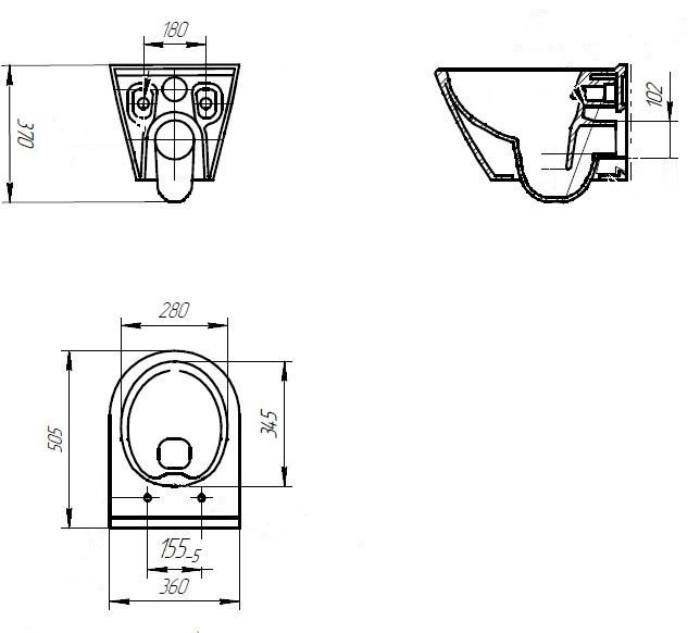 Унитаз Cersanit City Oval Clean ON DPL EO Slim белый купить,NaN