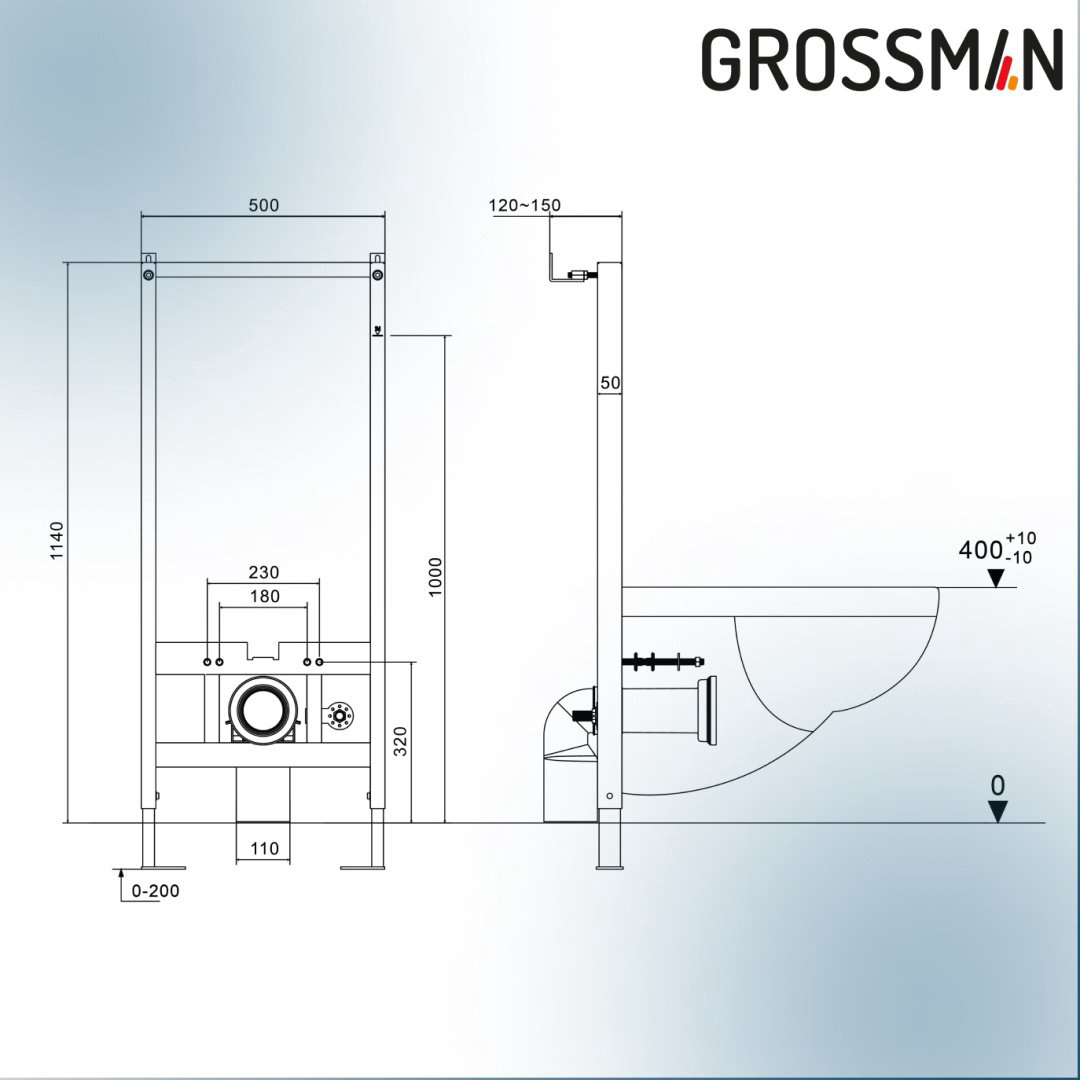 Унитаз Grossman 901.K31.01.000 с инсталляцией белый купить,NaN