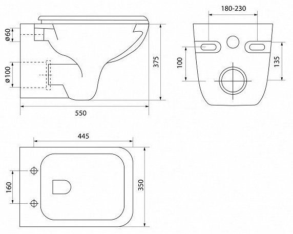Cersanit унитаз IDDIS Vibe VIBRDSEi25, санфарфор
