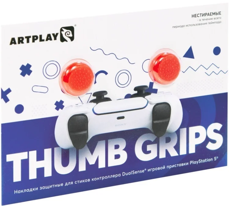 Накладки Artplays Thumb Grips для Dualsense PS5 2 шт красные