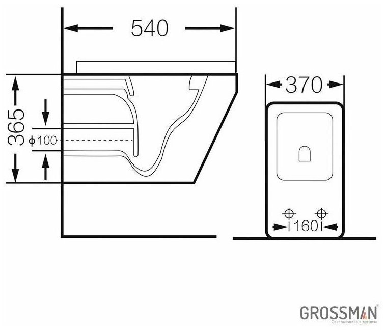 Grossman унитаз с инсталляцией GR-4440BMS , санфаянс купить,0