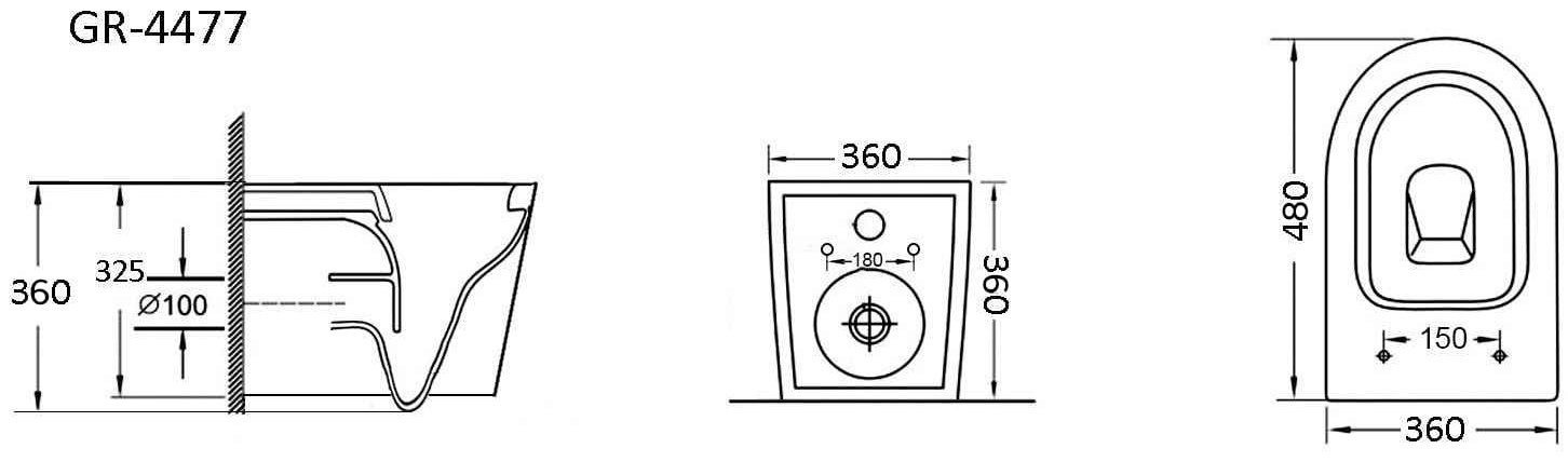 Grossman унитаз с инсталляцией GR-4477BMS, санфаянс купить,NaN