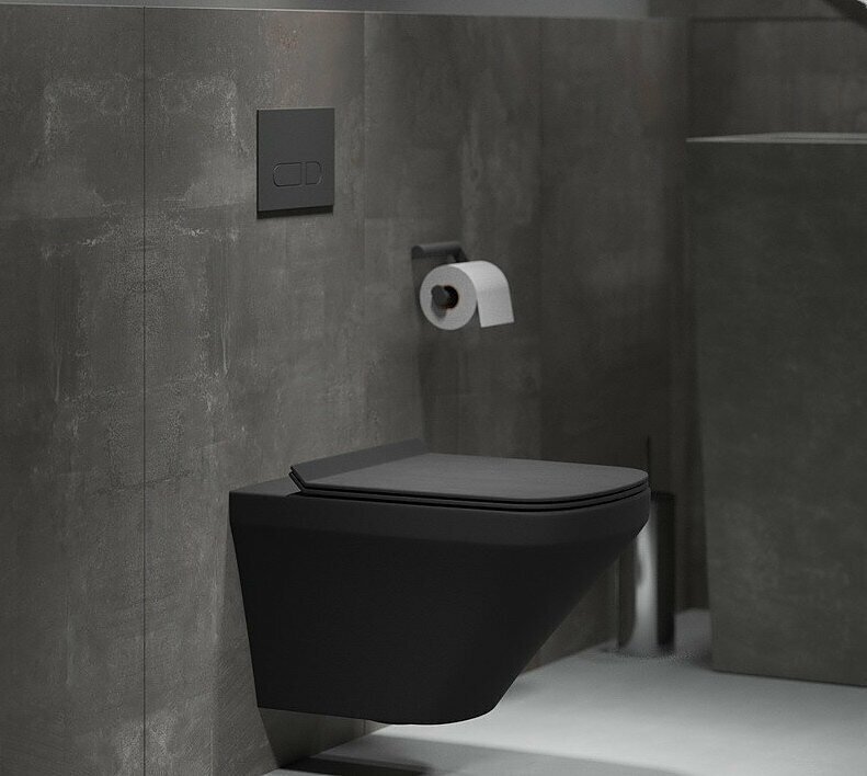 Унитаз Grossman GR-4440BMS с инсталляцией черный