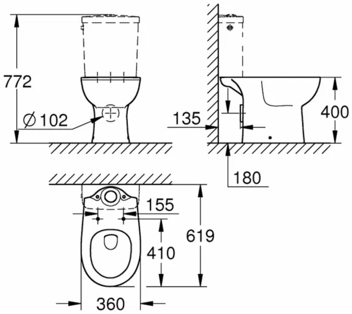 Унитаз Grohe 39428000 белый