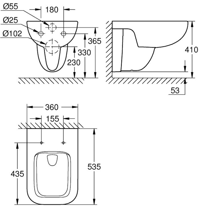 Унитаз Grohe 39809000 белый купить,101300