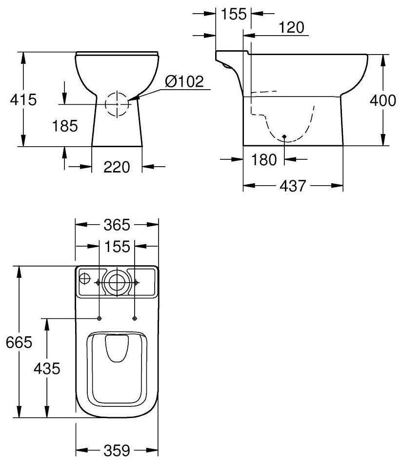 Унитаз Grohe BauEdge Ceramic 39811000 белый