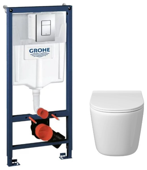 Унитаз Grohe 4477SQ с инсталляцией белый купить,NaN