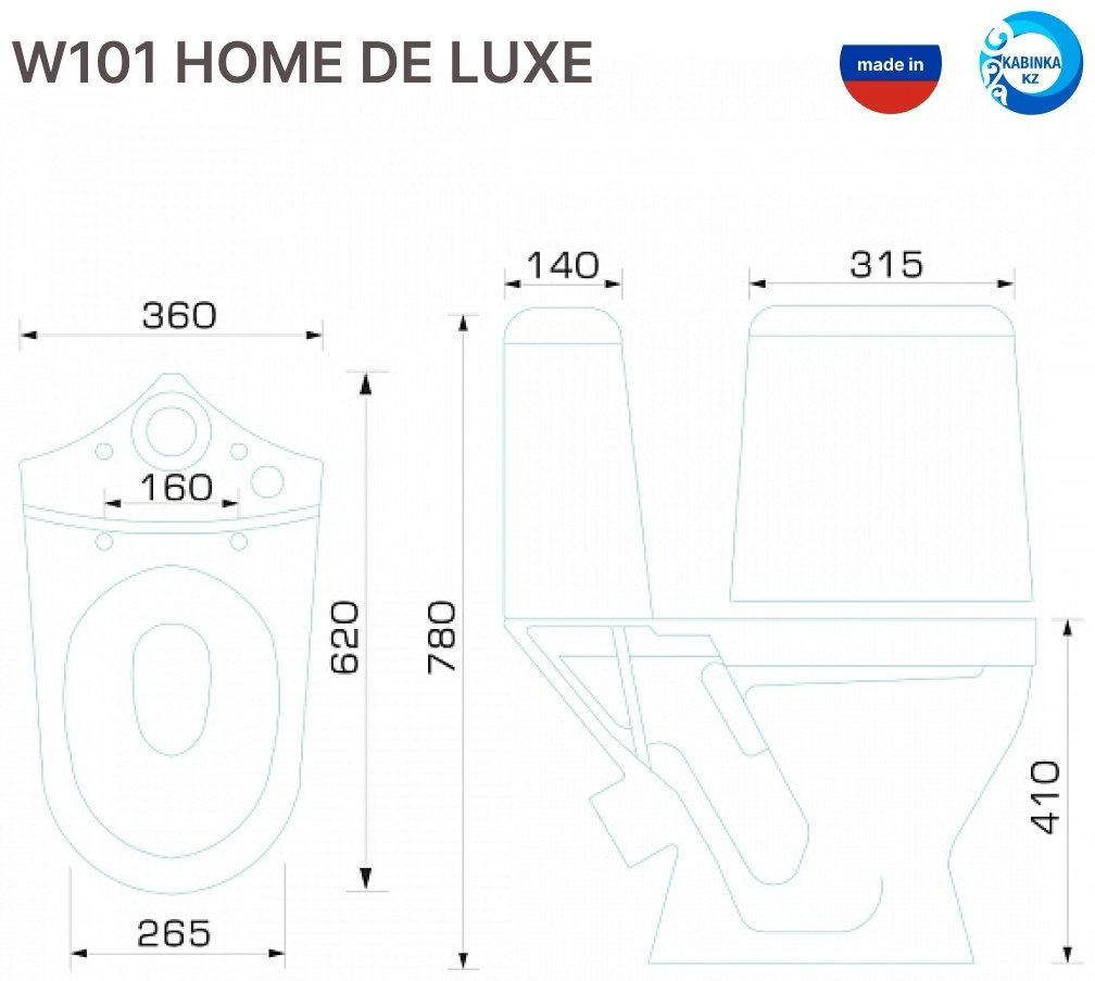 Унитаз-компакт Gesso W101 Home De Luxe белый купить,43500