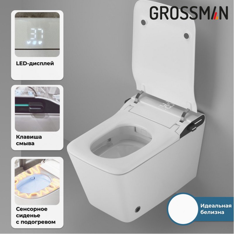 Унитаз Grossman GR-5701 smart с инсталляцией белый