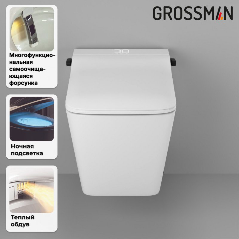 Унитаз Grossman GR-5701 smart с инсталляцией белый купить,NaN