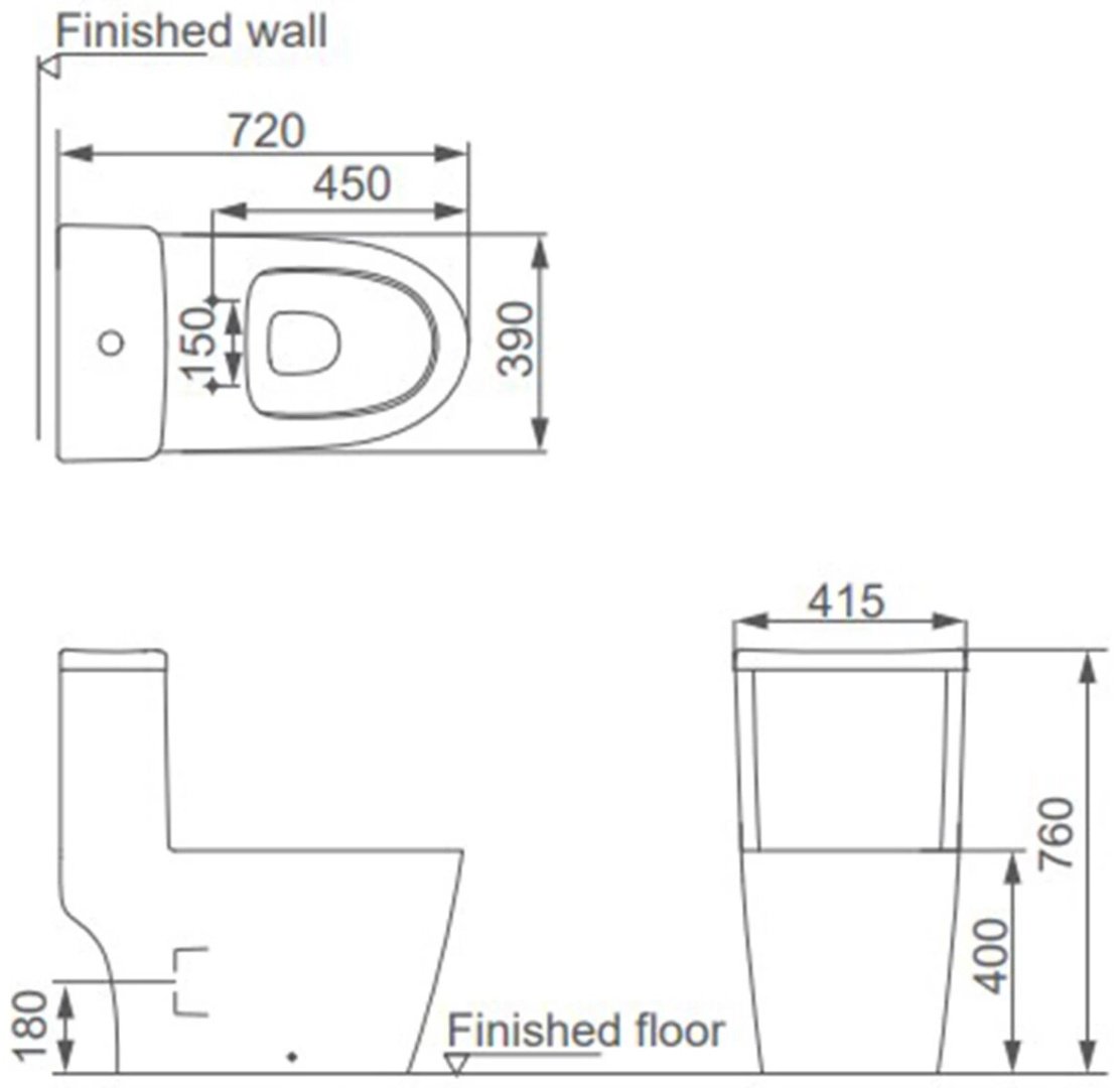 Comfort унитаз-моноблок CF3C6327P, санфарфор - ForteMarket Comfort унитаз-моноблок CF3C6327P, санфарфор купить,0