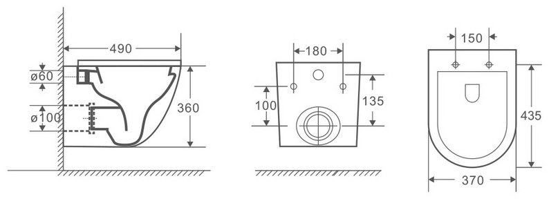 Унитаз Grossman 97.4455BMSQ.05.30M с инсталляцией черный купить,NaN