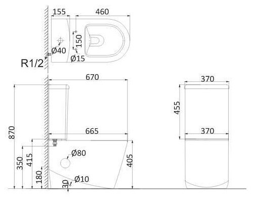 Creo Ceramique унитаз RE1002R , санфаянс - ForteMarket Creo Ceramique унитаз RE1002R , санфаянс купить,0