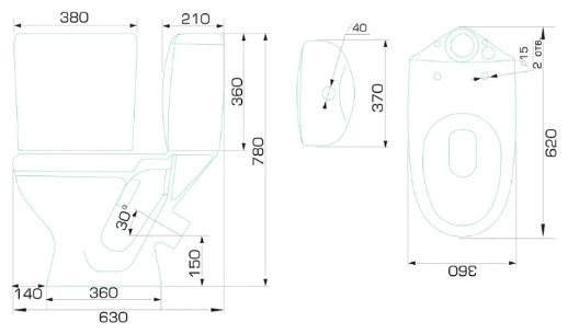 Gesso унитаз-компакт УТ-00013114, санфарфор купить,0