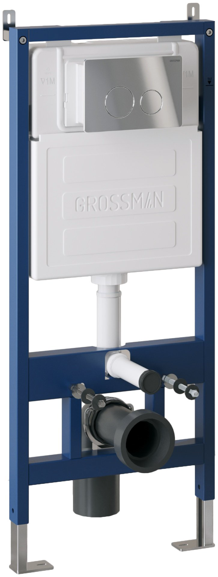 Унитаз Grossman GR-4455BMSQ с инсталляцией черный купить,NaN