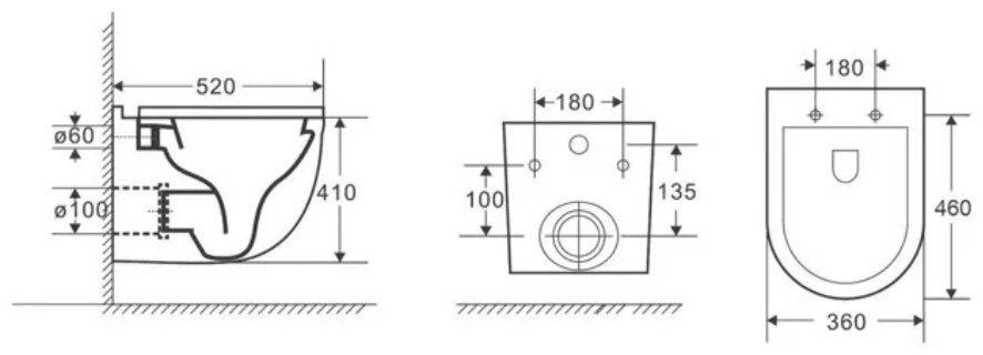 Унитаз Grossman GR-4483BMSQ черный