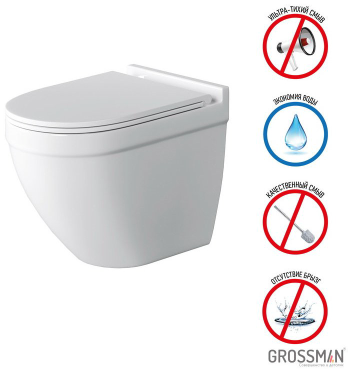 Унитаз Grossman GR-4483SQ белый купить,118504