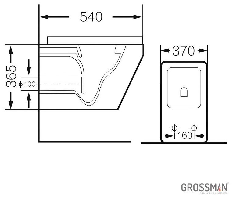 Grossman унитаз GR-4440BMS, санфаянс - ForteMarket Grossman унитаз GR-4440BMS, санфаянс купить,0