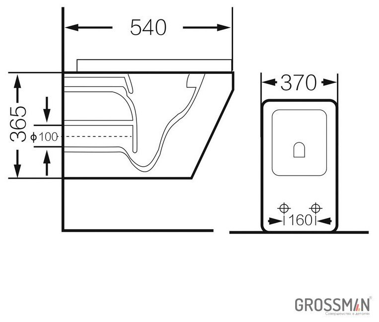Унитаз Grossman GR-4440BMS черный купить,109600