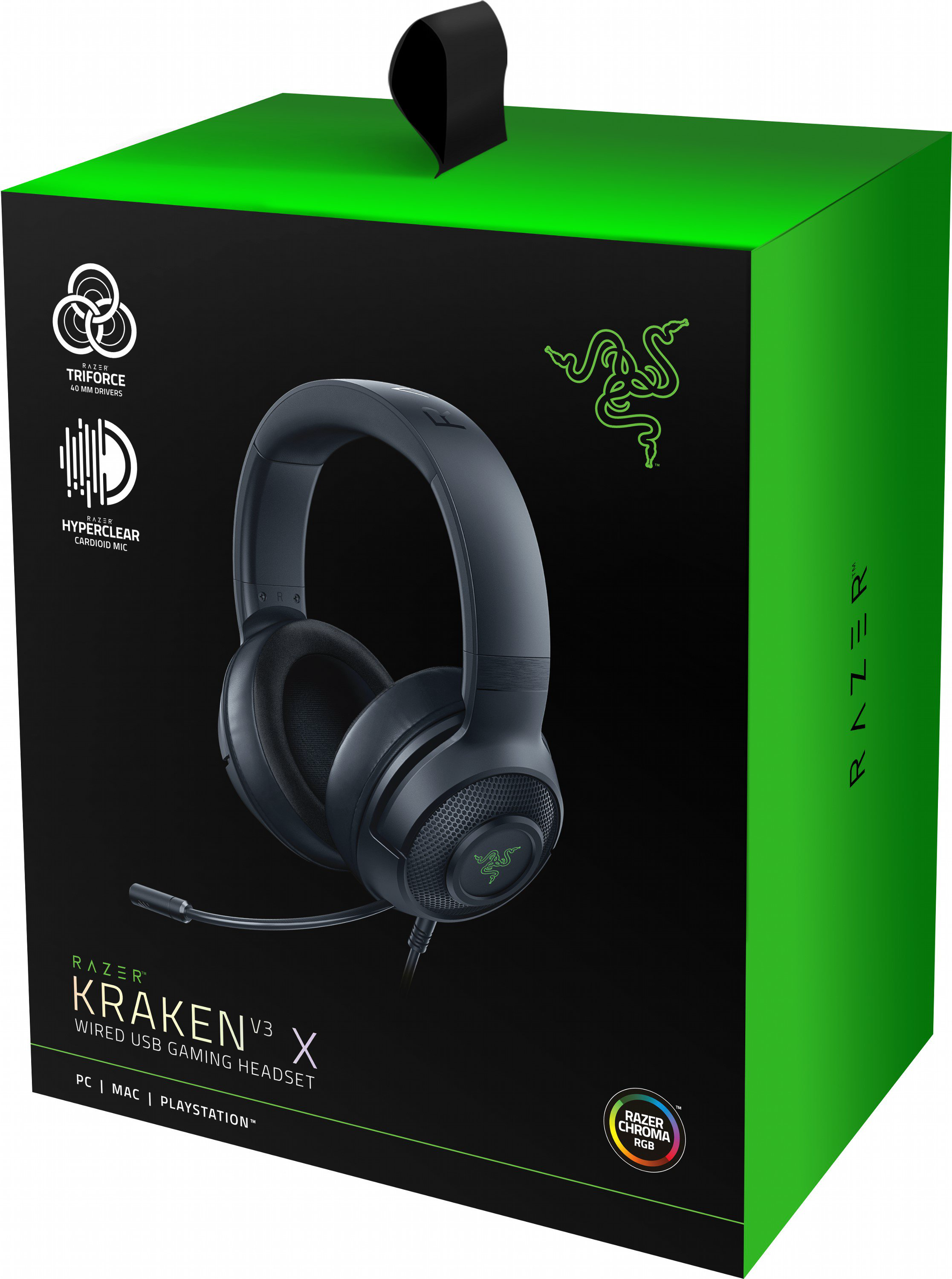 Наушники Razer Kraken V3 X RZ04-03750100-R3M1 черные купить,NaN